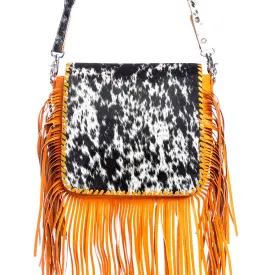 Oro Valley Leather & Hairon Bag in Blazing Orange