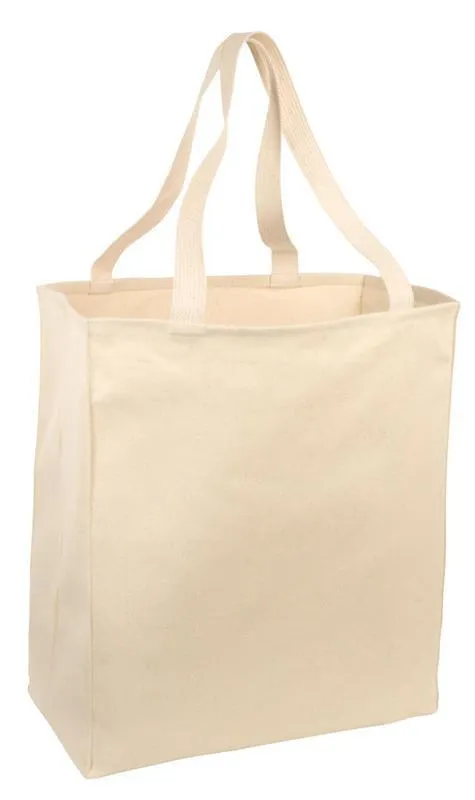 Over-the-Shoulder Cotton Twill Grocery Tote Bag - TF280