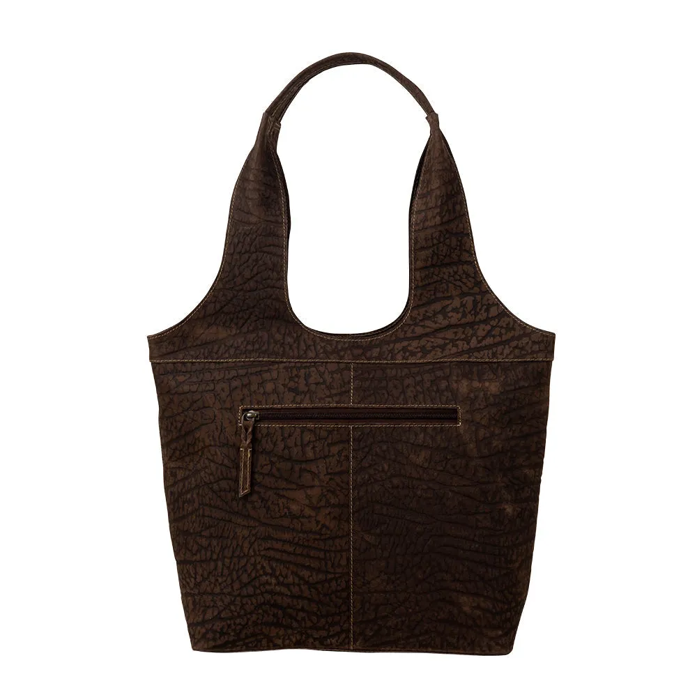 Pecos Wind Weave Pattern Leather & Hairon Bag