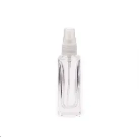 Perfume Glass Bottle 30ml with Pump White Gold Lid 78mm Tube WSH-030