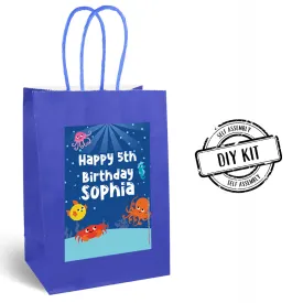 Personalised Sealife Paper Party Bags - Pack of 12