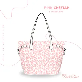 Pink Cheetah Leather Bag | Stylish Cheetah Print Design | Perfect Gift for Her | Elegant & Durable Fashion Tote