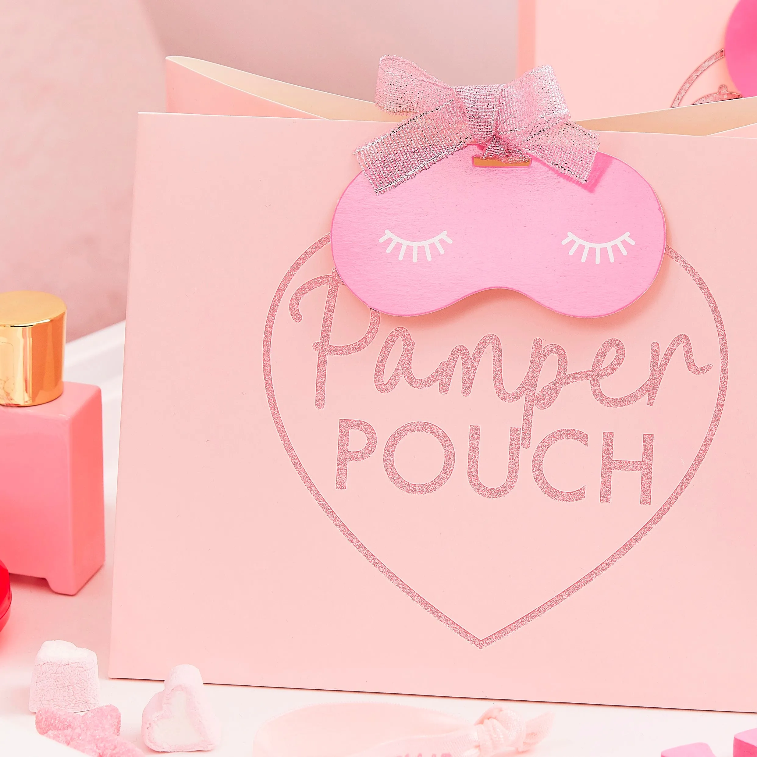 Pink Glitter Pamper Pouch Pamper Party Bag