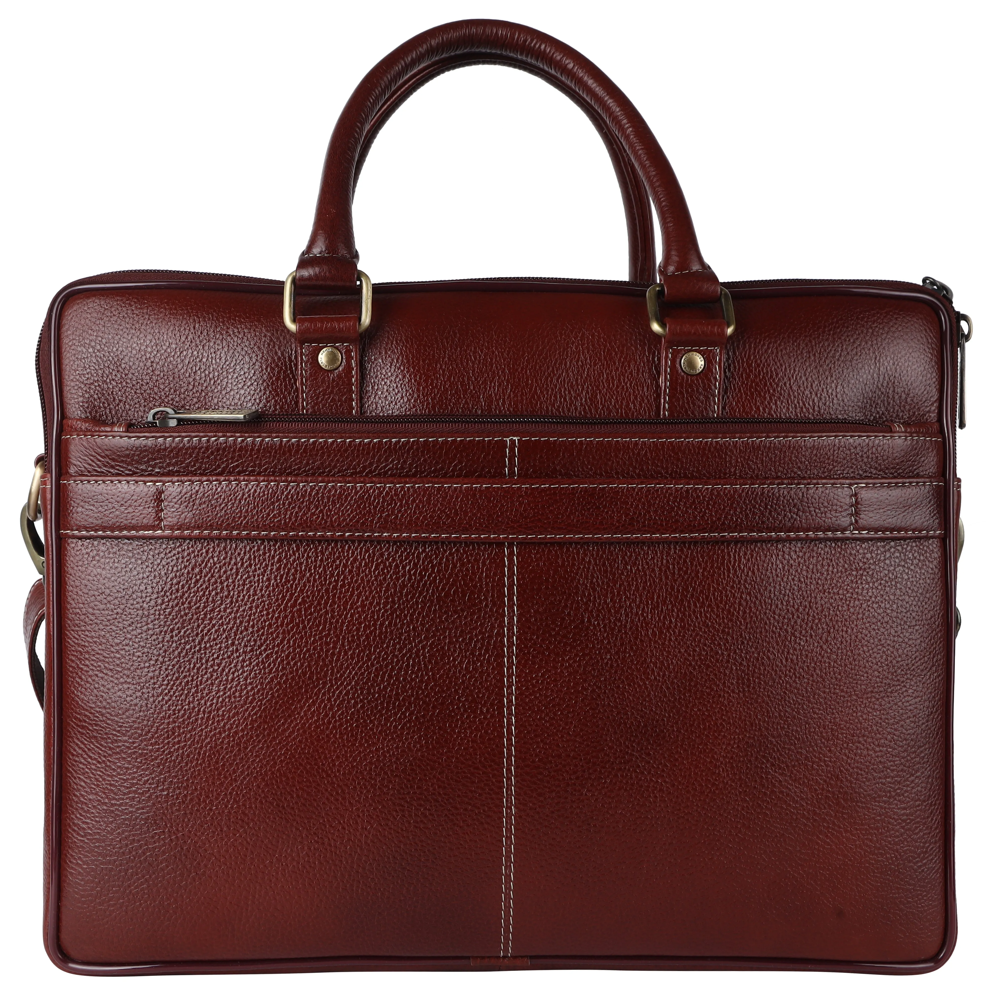 Premium Leather Office Bag With Laptop Compartment - 1 Year Warranty