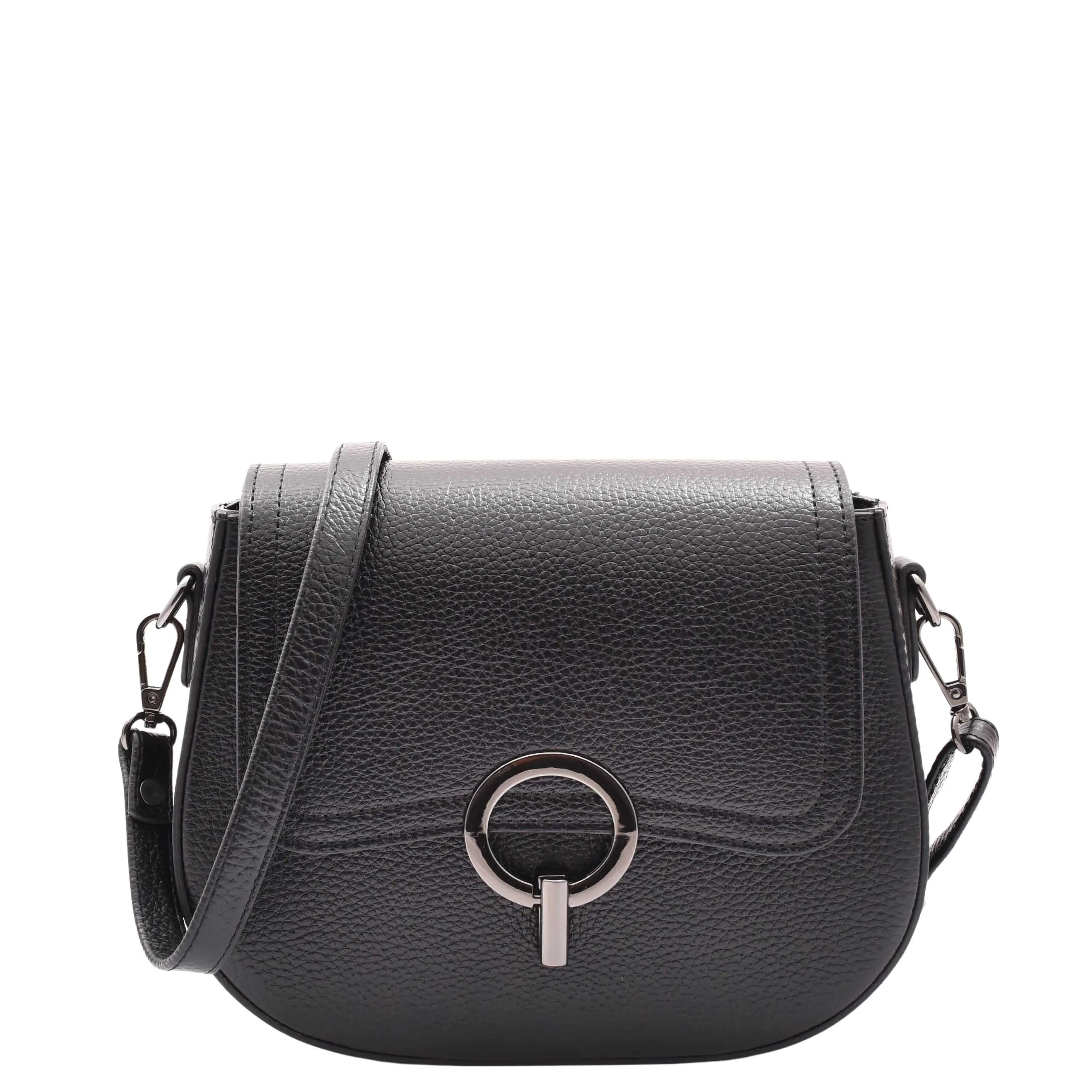 Real Leather Small Size Cross Body Bag for Women Zora Black