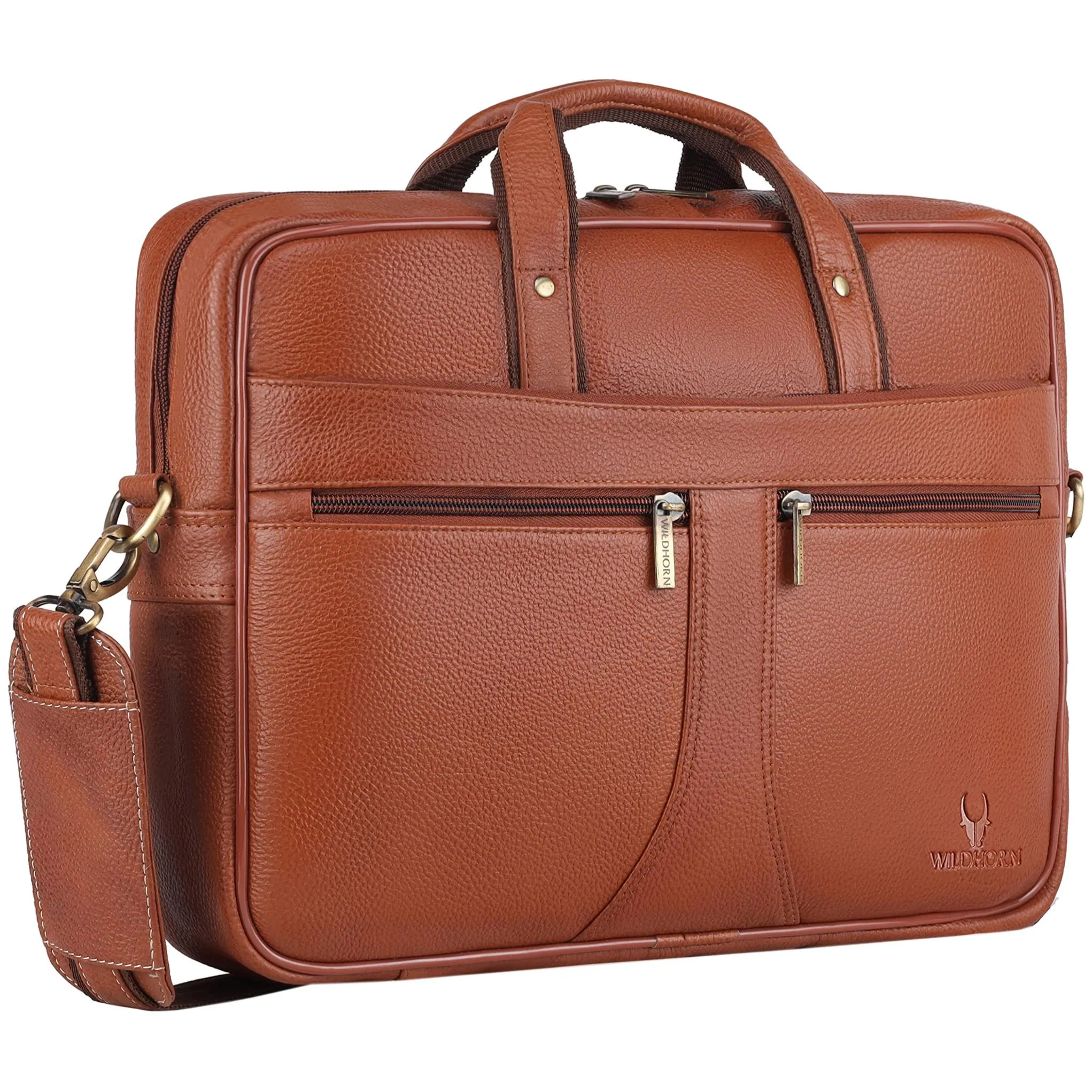 RICHMOND Leather Laptop Messenger Bag for Men