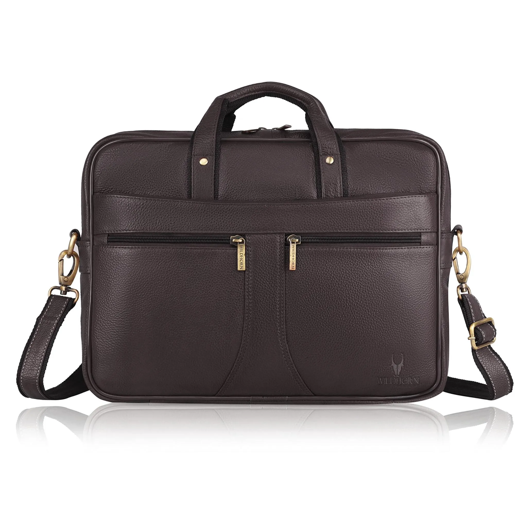 RICHMOND Leather Laptop Messenger Bag for Men