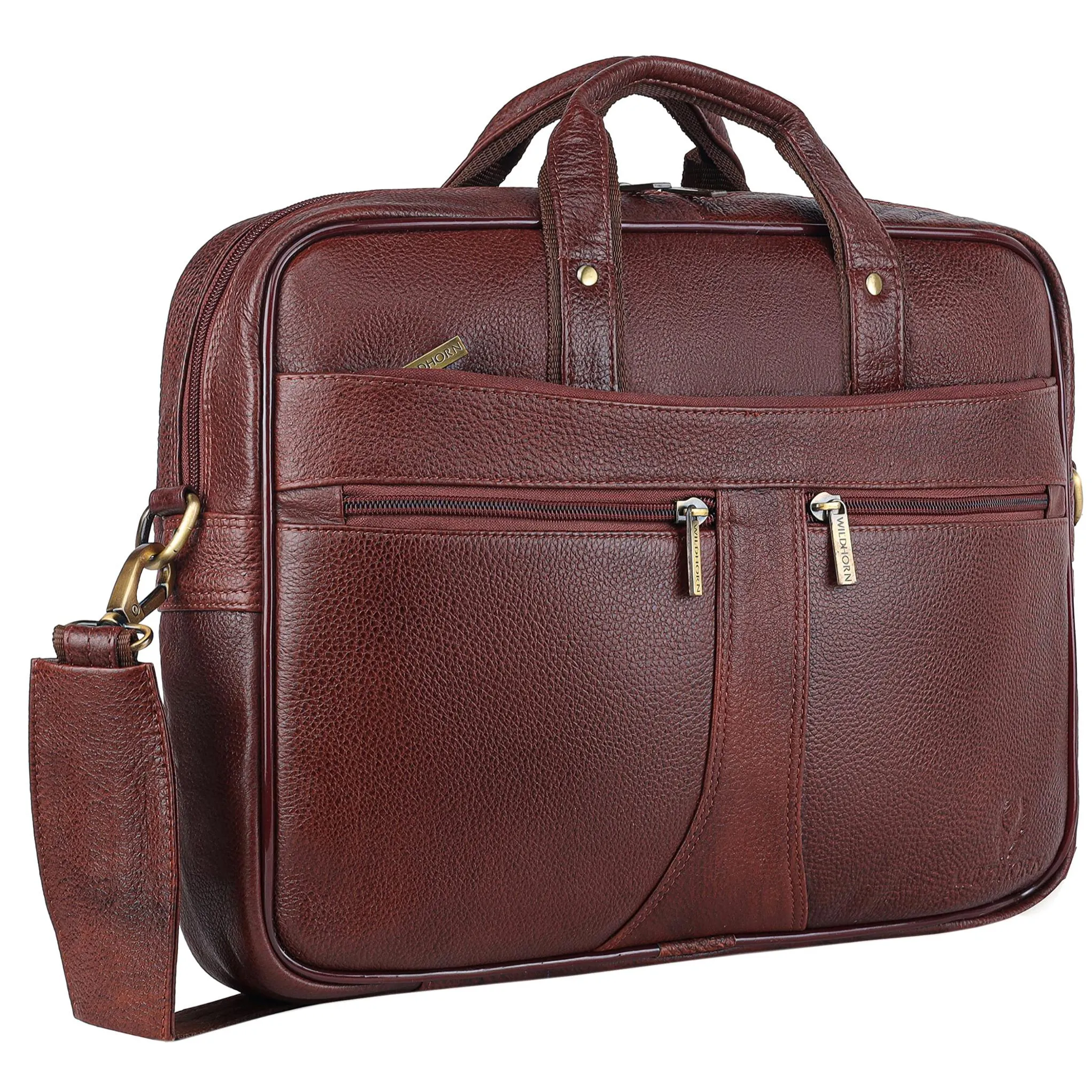 RICHMOND Leather Laptop Messenger Bag for Men