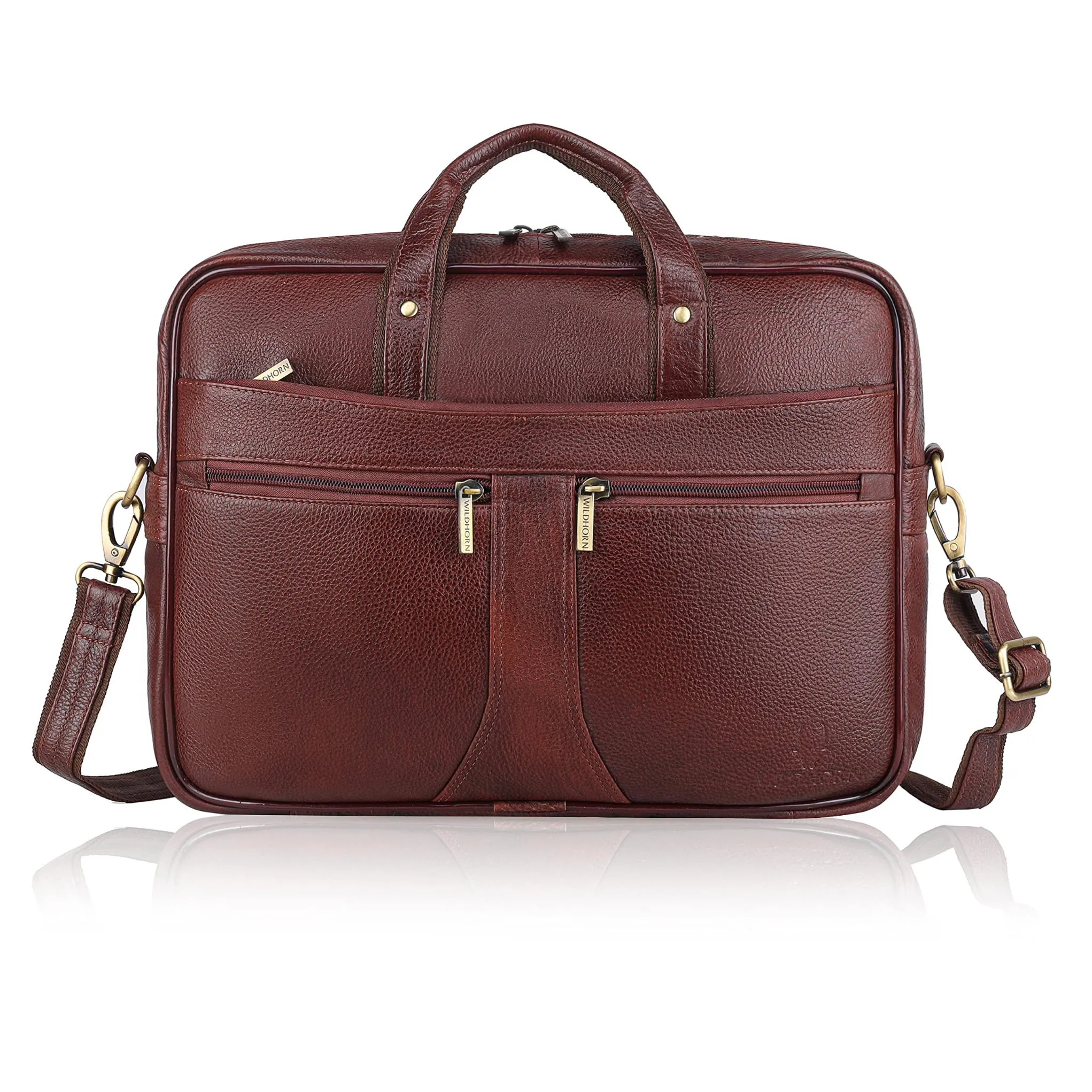 RICHMOND Leather Laptop Messenger Bag for Men