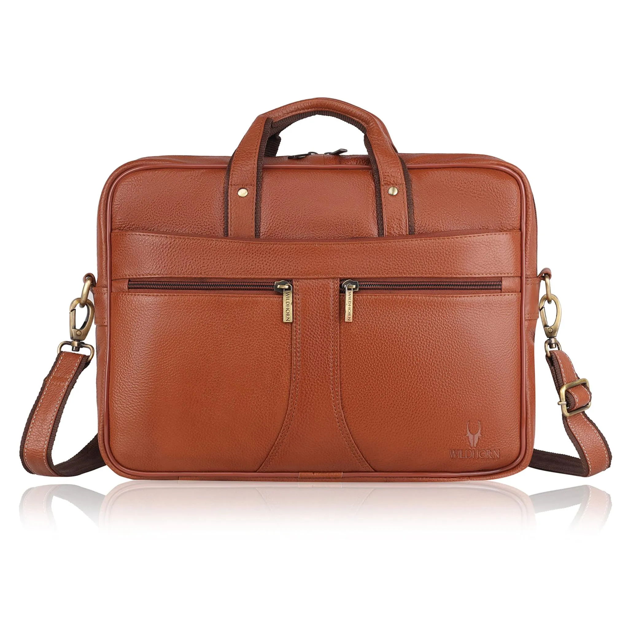 RICHMOND Leather Laptop Messenger Bag for Men