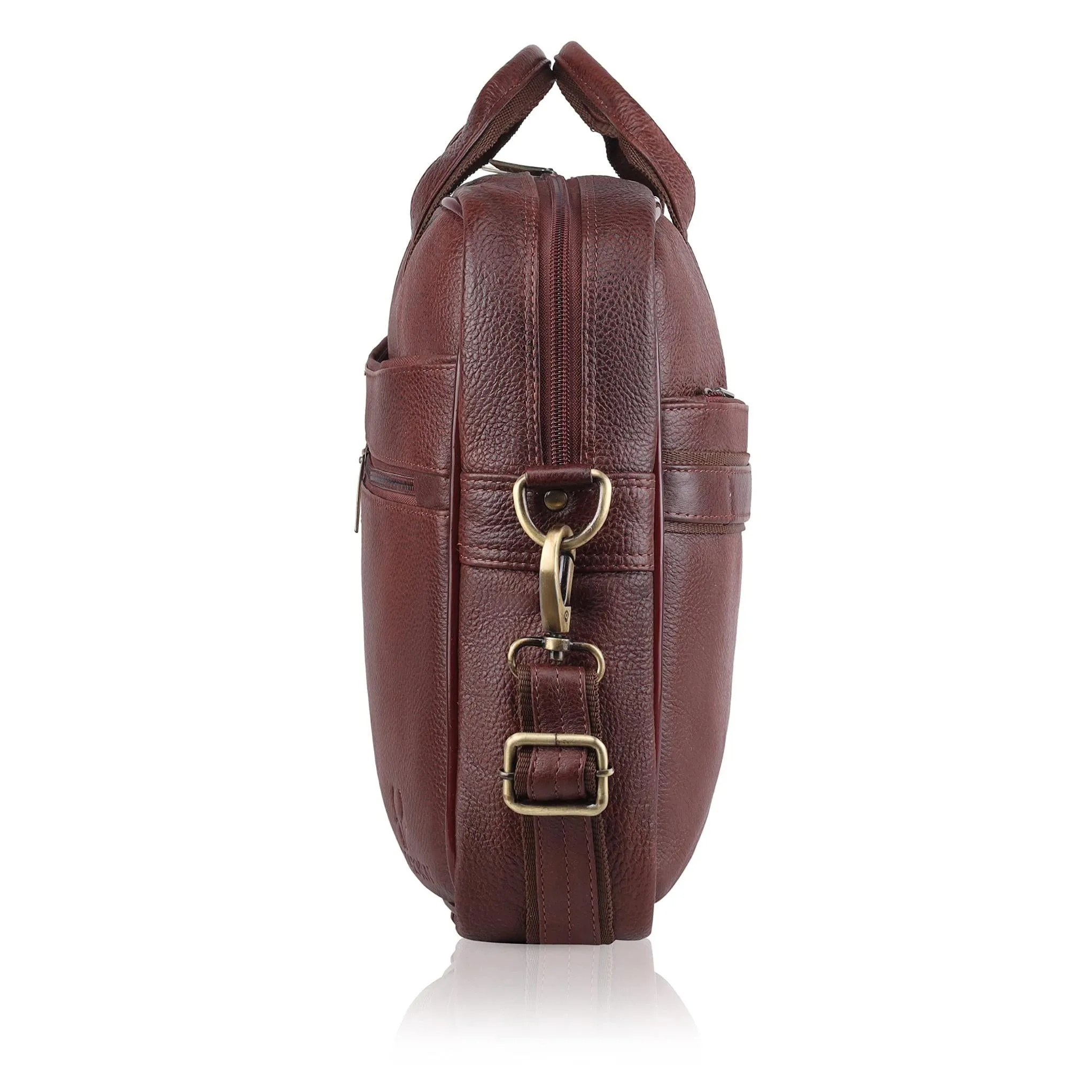 RICHMOND Leather Laptop Messenger Bag for Men