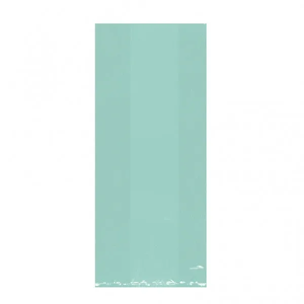 Robin's Egg Blue Cellophane Bags, Large | 25 ct