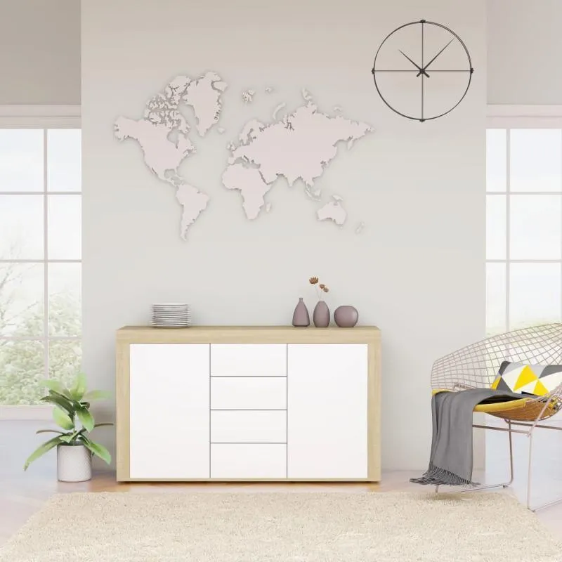 Sideboard White 47.2"x14.2"x27.2" Chipboard