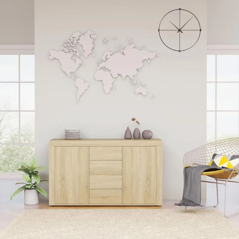 Sideboard White 47.2"x14.2"x27.2" Chipboard