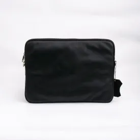 The Folio Sleek Slim Black Leather Laptop Bag