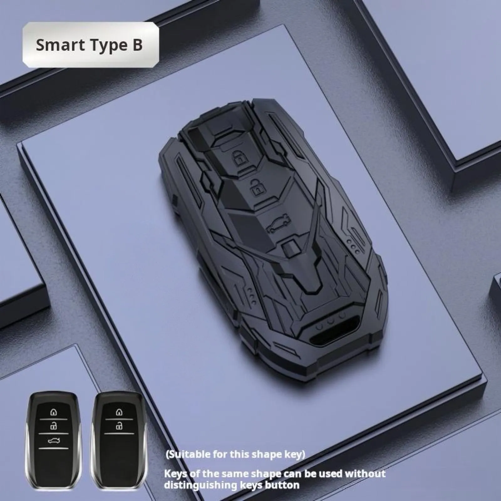 TOYOTA Zinc Alloy Key Remote Cover with two keychains