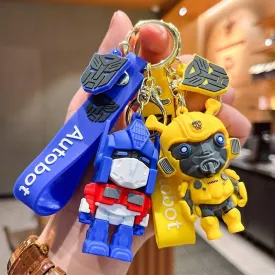 Transformers 3D Silicon Keychains With Bagcharm And Strap ( Choose from Drop Down Menu)