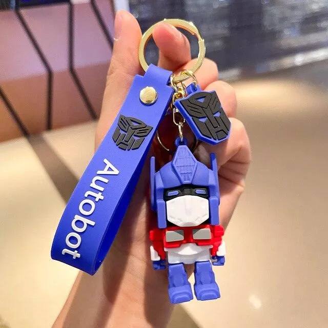 Transformers 3D Silicon Keychains With Bagcharm And Strap ( Choose from Drop Down Menu)