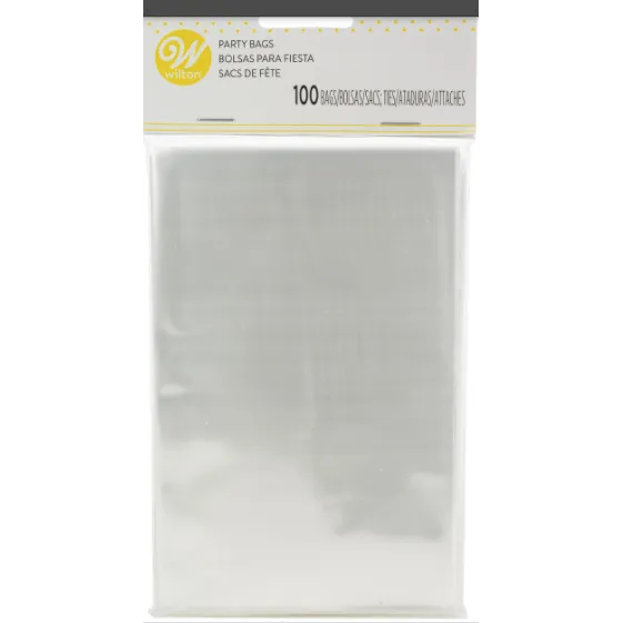 Treat Bags 6.25"X4" 100/Pkg-Clear