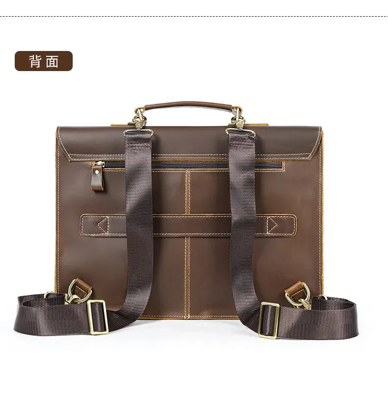 Vintage Leather Briefcase - Timeless Elegance and Durability