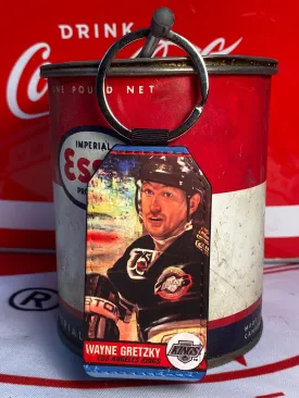 Wayne Gretzky Leather Art Keychain by Chris Tutty