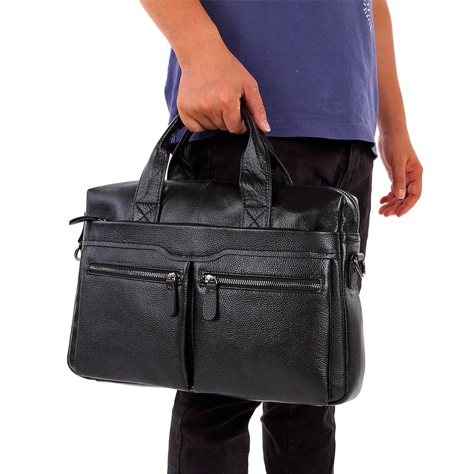 West Louis™ Genuine Leather Business Large Briefcase