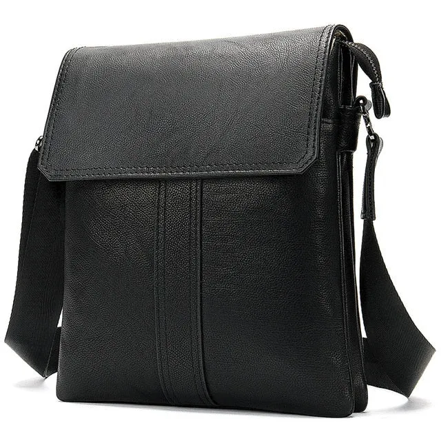 West Louis™ Men's Genuine Leather Shoulder Bag