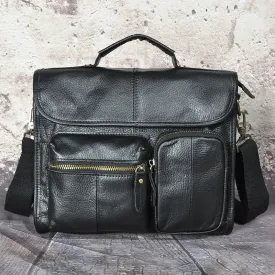 West Louis™ Vintage Lawyer Business-Men Leather Briefcase