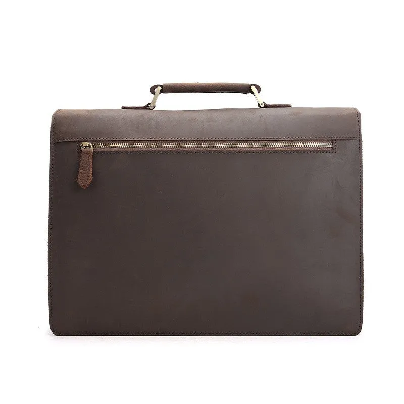 West Louis™ Vintage Style Leather Briefcase