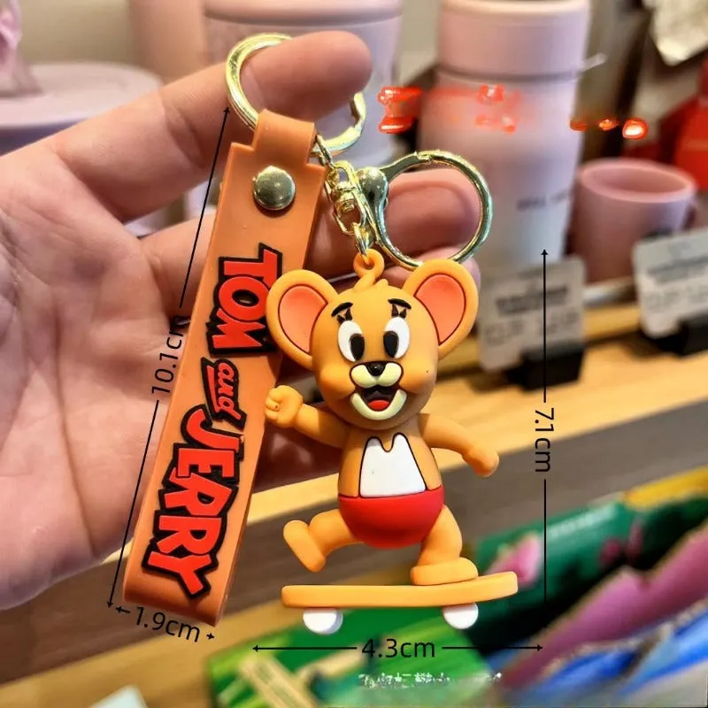 Wholesale Cartoon Anime Cat and Mouse Skateboard Keychains JDC-KC-Biaopan004