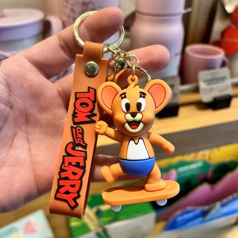 Wholesale Cartoon Anime Cat and Mouse Skateboard Keychains JDC-KC-Biaopan004