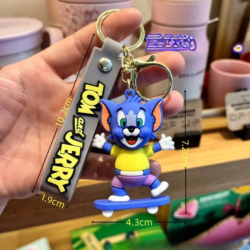 Wholesale Cartoon Anime Cat and Mouse Skateboard Keychains JDC-KC-Biaopan004